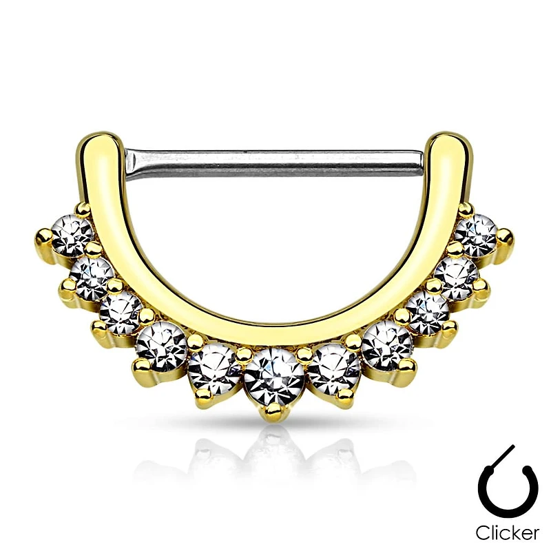 Crystal Edge Nipple Clicker 14g