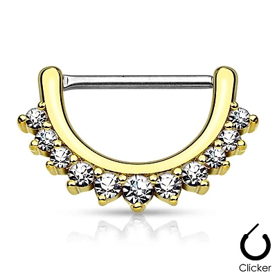 Crystal Edge Nipple Clicker 14g