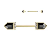 Arrows Crystal Nipple Barbell 14g