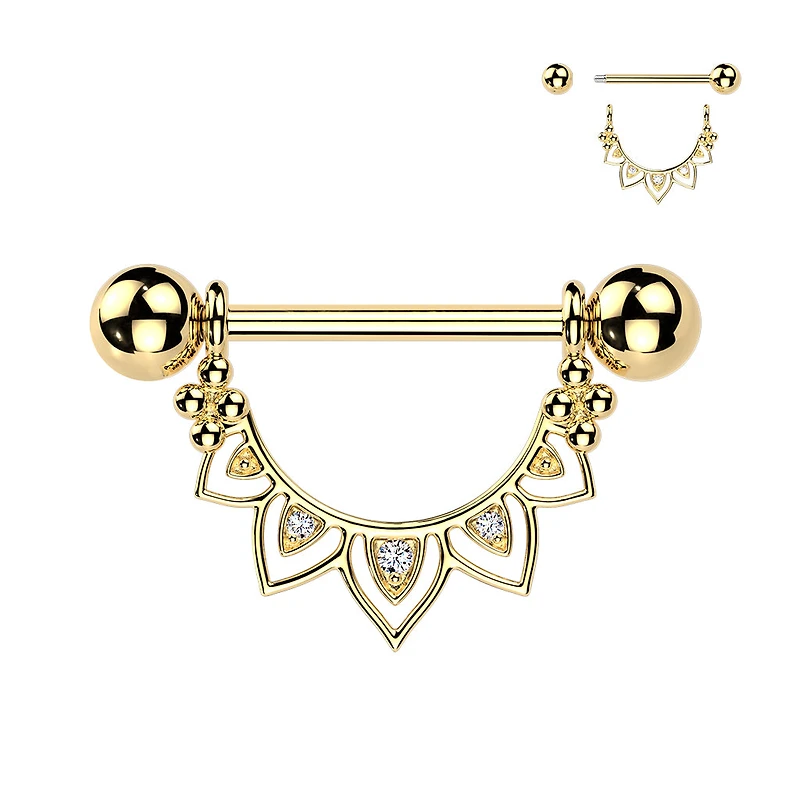 Teardrop Blossom Nipple Shield 14g