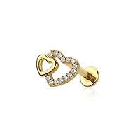 Twin Hearts Flat Back 16g