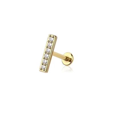 Crystal Six Bar Flat Back 16g