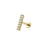 Crystal Six Bar Flat Back 16g
