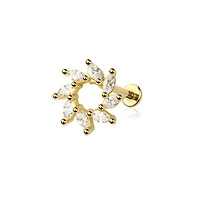 Crystal Sunburst Marquise Flat Back 16g