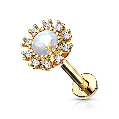 PREMIUM Halo Moonstone Flat Back 16g
