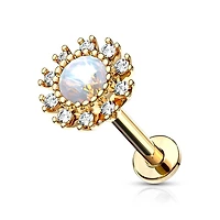 PREMIUM Halo Moonstone Flat Back 16g