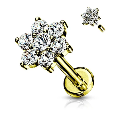 PREMIUM Crystal Flower Flat Back 16g