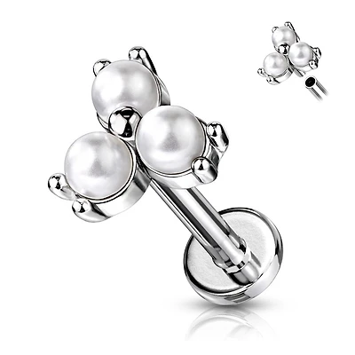 PREMIUM Pearl Triangle Flat Back 16g