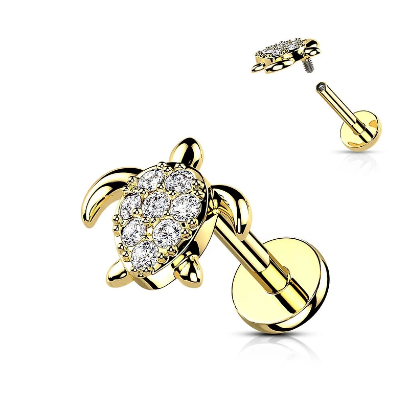PREMIUM Crystal Turtle Flat Back 16g