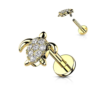 PREMIUM Crystal Turtle Flat Back 16g