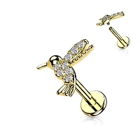 Premium Crystal Hummingbird Flat Back 16g