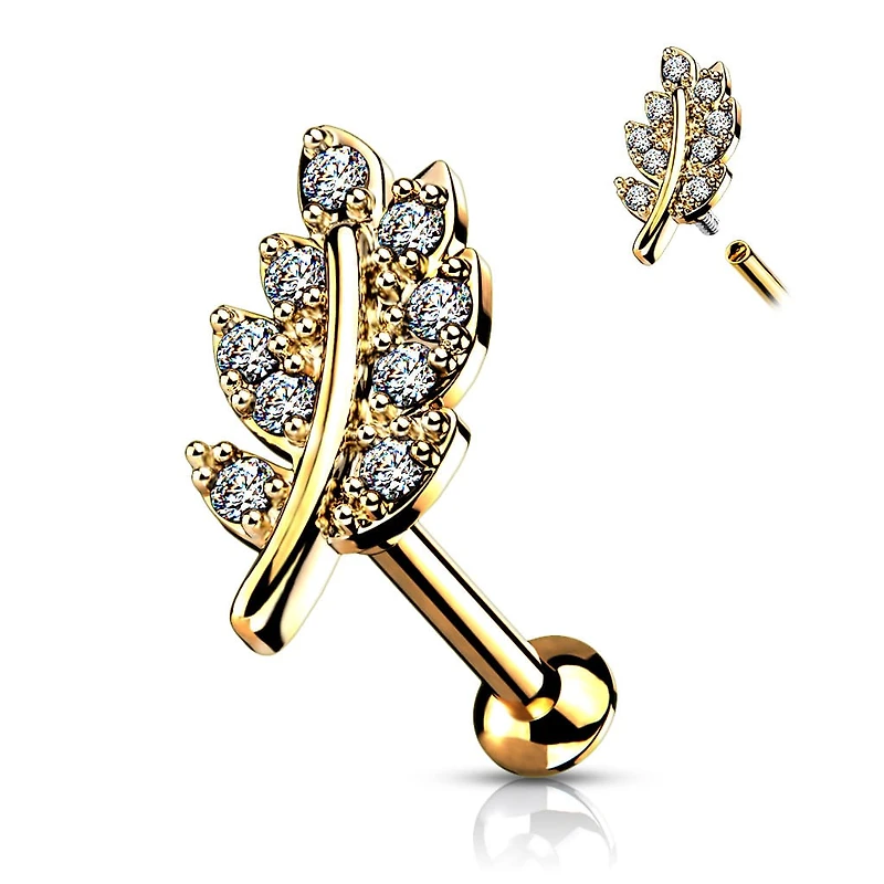 PREMIUM Crystal Leaf Flat Back 16g