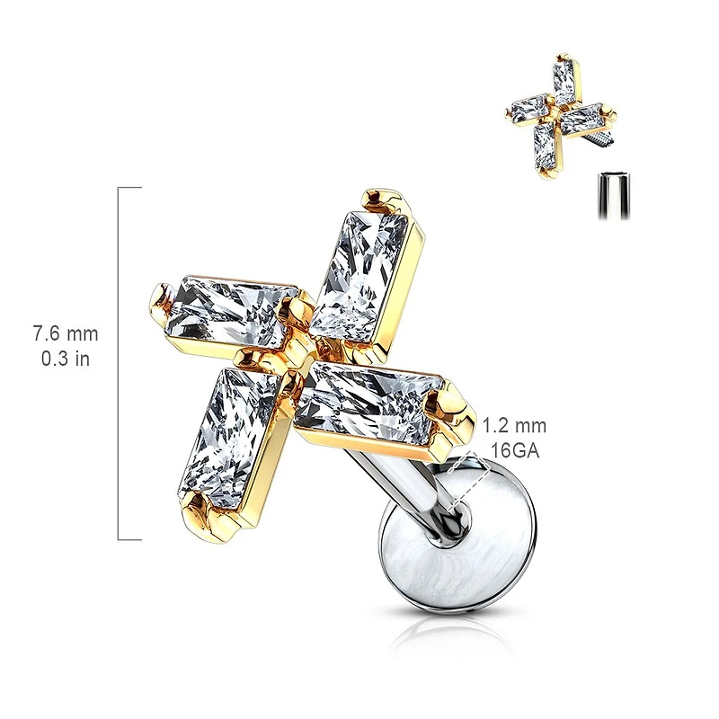 Premium Pinwheel Flat Back 16g