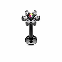 PREMIUM PVD Two-Tone Flower Flat Back 16g