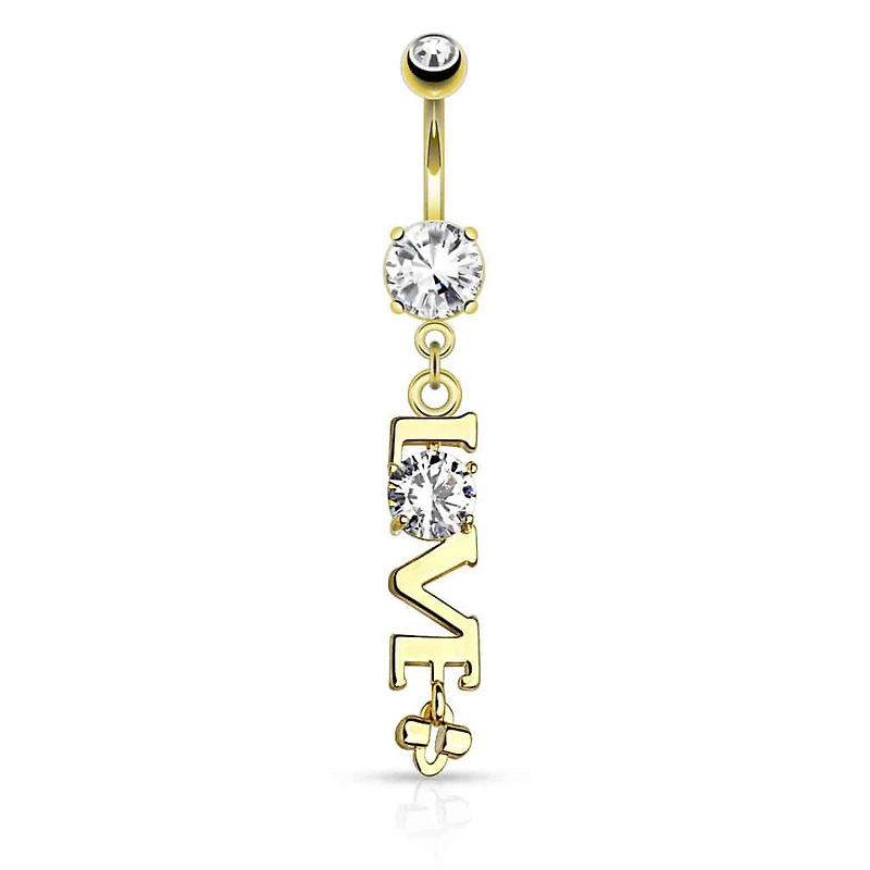 L-O-V-E Navel Dangle 14g