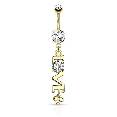L-O-V-E Navel Dangle 14g