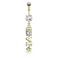 L-O-V-E Navel Dangle 14g