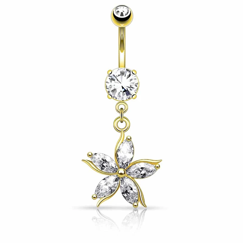 Pinwheel Flower Navel Dangle 14g