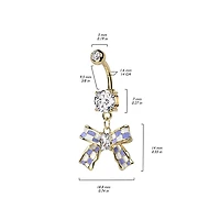 Premium Checkered Dangle Navel 14g