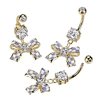 Premium Checkered Dangle Navel 14g