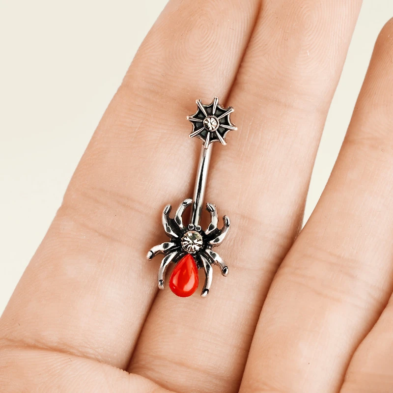 Spider Navel Barbell 14g