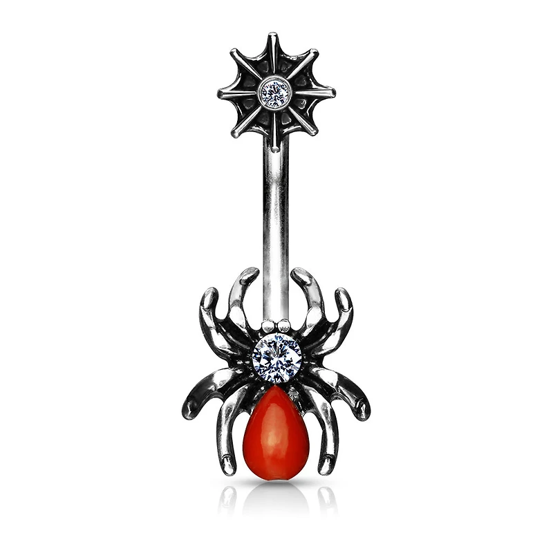 Spider Navel Barbell 14g