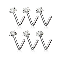 PREMIUM Star Claw-Set Crystal Nose Pin 18g