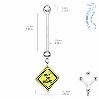 Baby on Board Pregnancy Dangle 14g