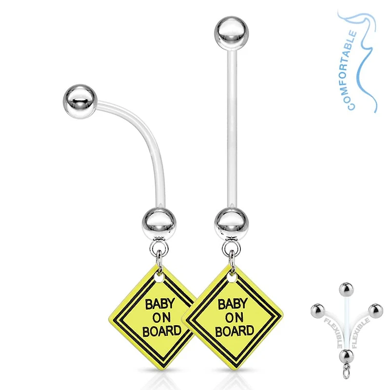 Baby on Board Pregnancy Dangle 14g