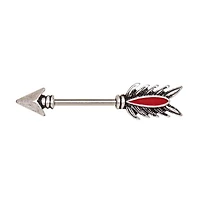 Red Arrow Nipple Barbell 14g