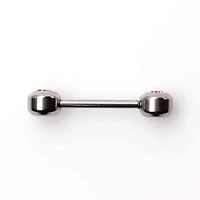 Bezel-Set Crystal Nipple Barbell 14g