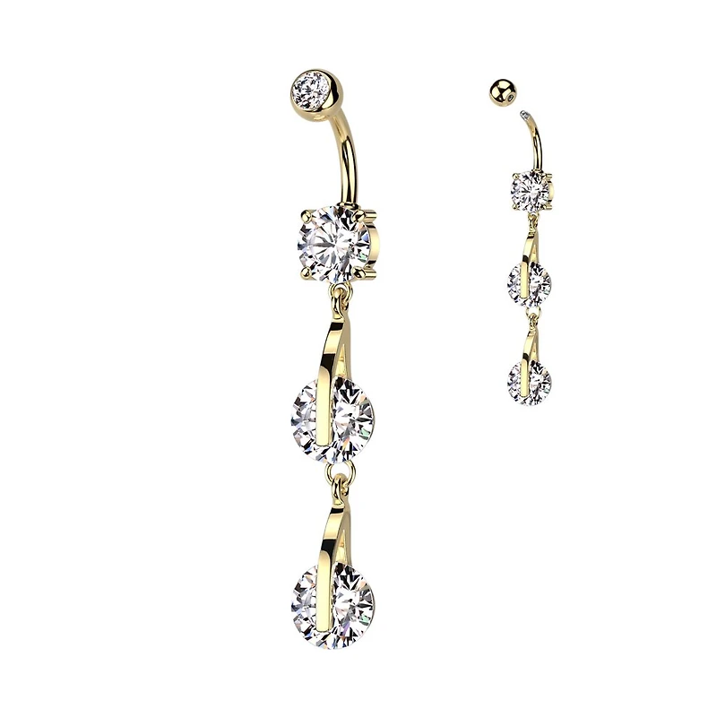Floating Crystals Navel Dangle 14g