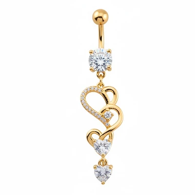 Heart Loop Navel Dangle Barbell 14g