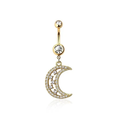 Moonrise Crystal Navel Dangle 14g