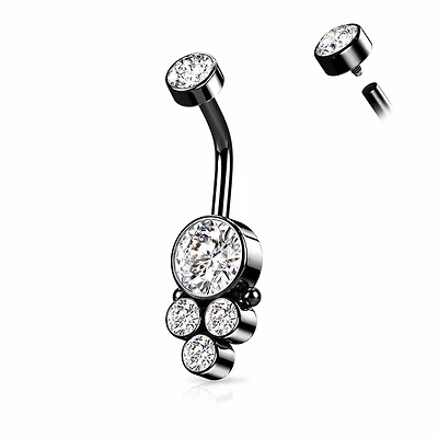 PREMIUM Dotwork Navel Barbell 14g