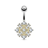 Snowflake Navel Barbell 14g