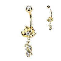 The Lotus Cascade Navel Dangle 14g