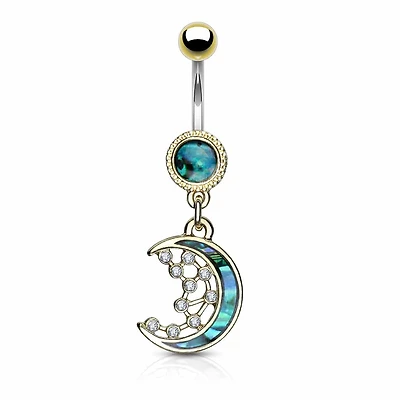 Moon + Constellation Navel Dangle 14g