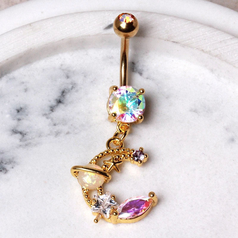 Celestial Iridescent Dream Navel Dangle 14g