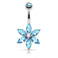 Bold Petals Navel Barbell 14g