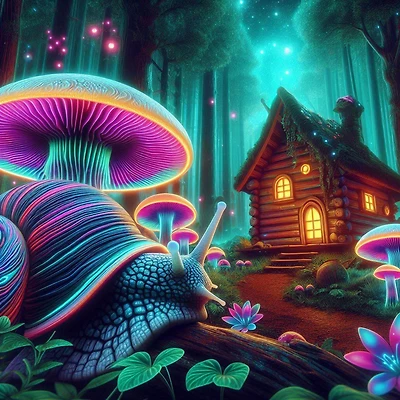 Enchanted Mushroom Mushy Snail