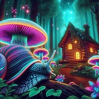 Enchanted Mushroom Mushy Snail