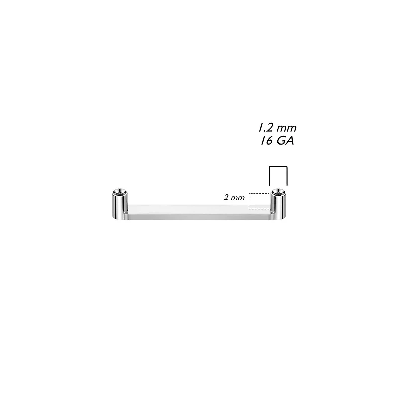 Surgical Steel Internally Threaded Surface Barbell 16g