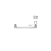 Surgical Steel Internally Threaded Surface Barbell 16g