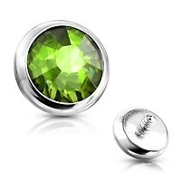 Premium Bezel-Set Crystal Microdermal Top 14g