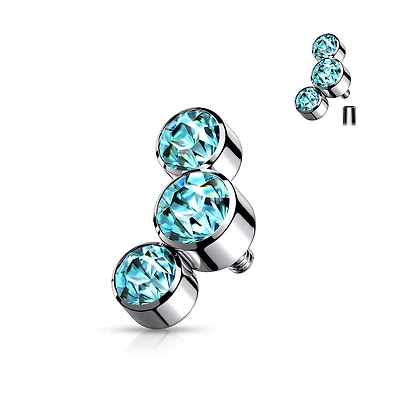 Premium Crystal Rim Microdermal Top 14g