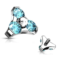 PREMIUM 3 Crystal Triangle Microdermal Top 14g