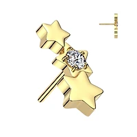 Premium G23 Titanium Crystal Shooting Star Luxe Threadless Top