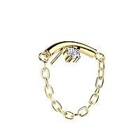 Premium G23 Titanium Crystal Chain Luxe Threadless Top