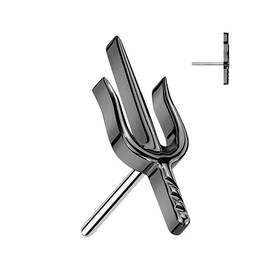 Premium G23 Titanium Ninja Sai Fancy Threadless Top